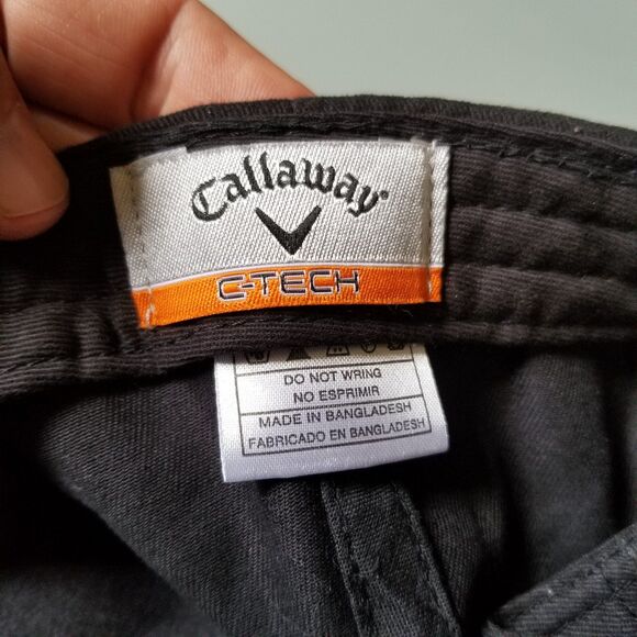 Stanley Callaway Golf Hat Cap Black Strap Back Mens Adjustable 100% cotton - Picture 6 of 8